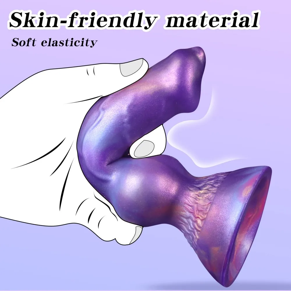 Realistic Dog Dildo – Squirting Anal Plug with Suction Cup & Enema Ball – Waterproof Silicone Adult Toy - Image 5